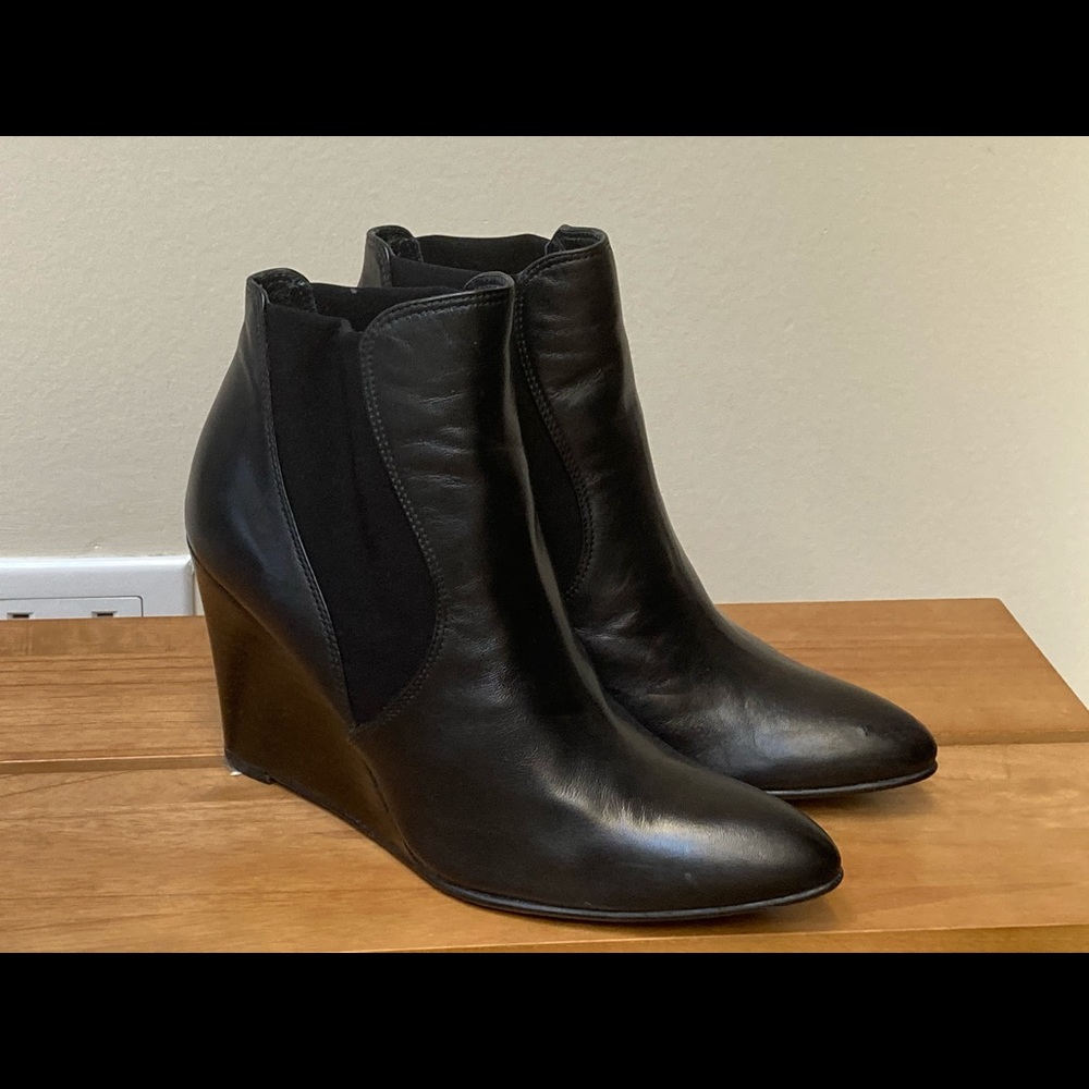 Black Nappa Leather Stuart Weitzman Fjord Booties